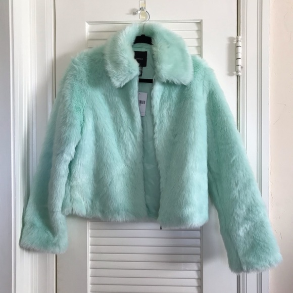 Turquoise fur coat Clearance